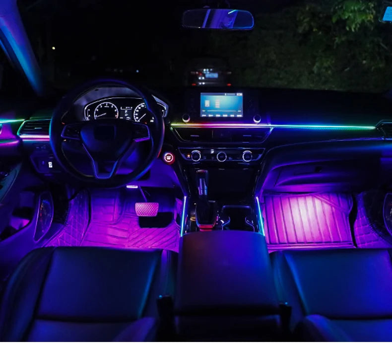 إضاءة محيطية للسيارة 18 في 1 RGB 64 لونًا