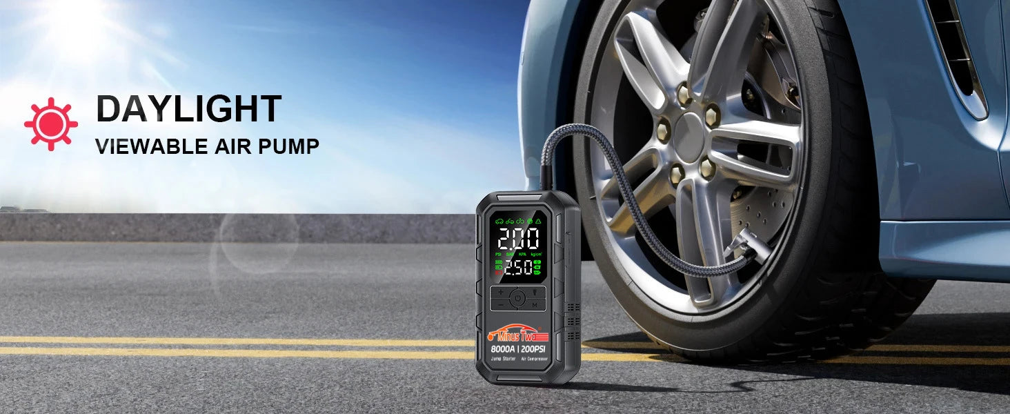 4-in-1 Car Jump Starter & Air Compressor
