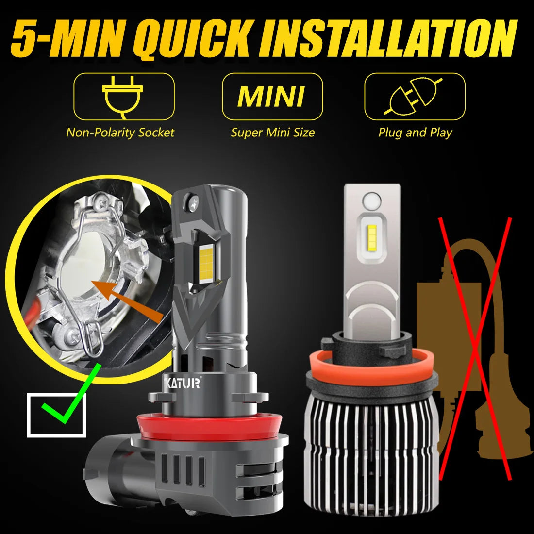 H8/H11 LED Headlight 100W 20000LM Canbus