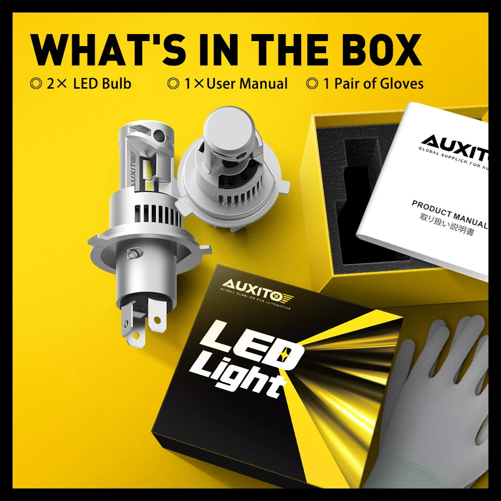 مصباح أمامي LED من AUXITO بقوة 20000 لومن و100 واط مع ناقل CANbus