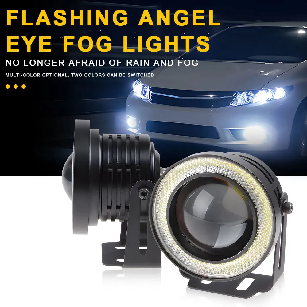 30W LED DRL Fog Light Angel Eye 12V