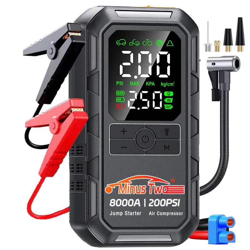 4-in-1 Car Jump Starter & Air Compressor