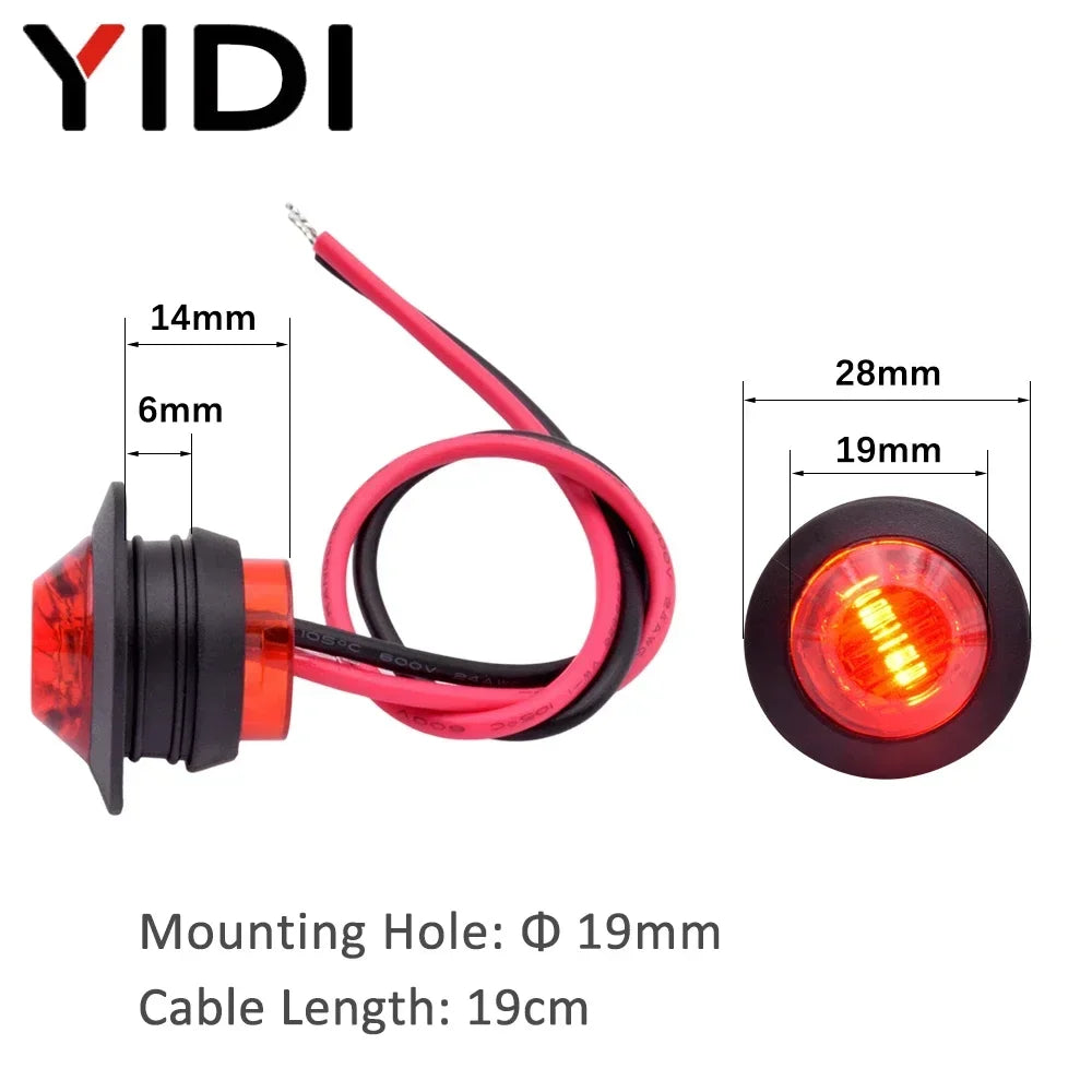 مصباح جانبي LED DRL مقاوم للماء 12 فولت
