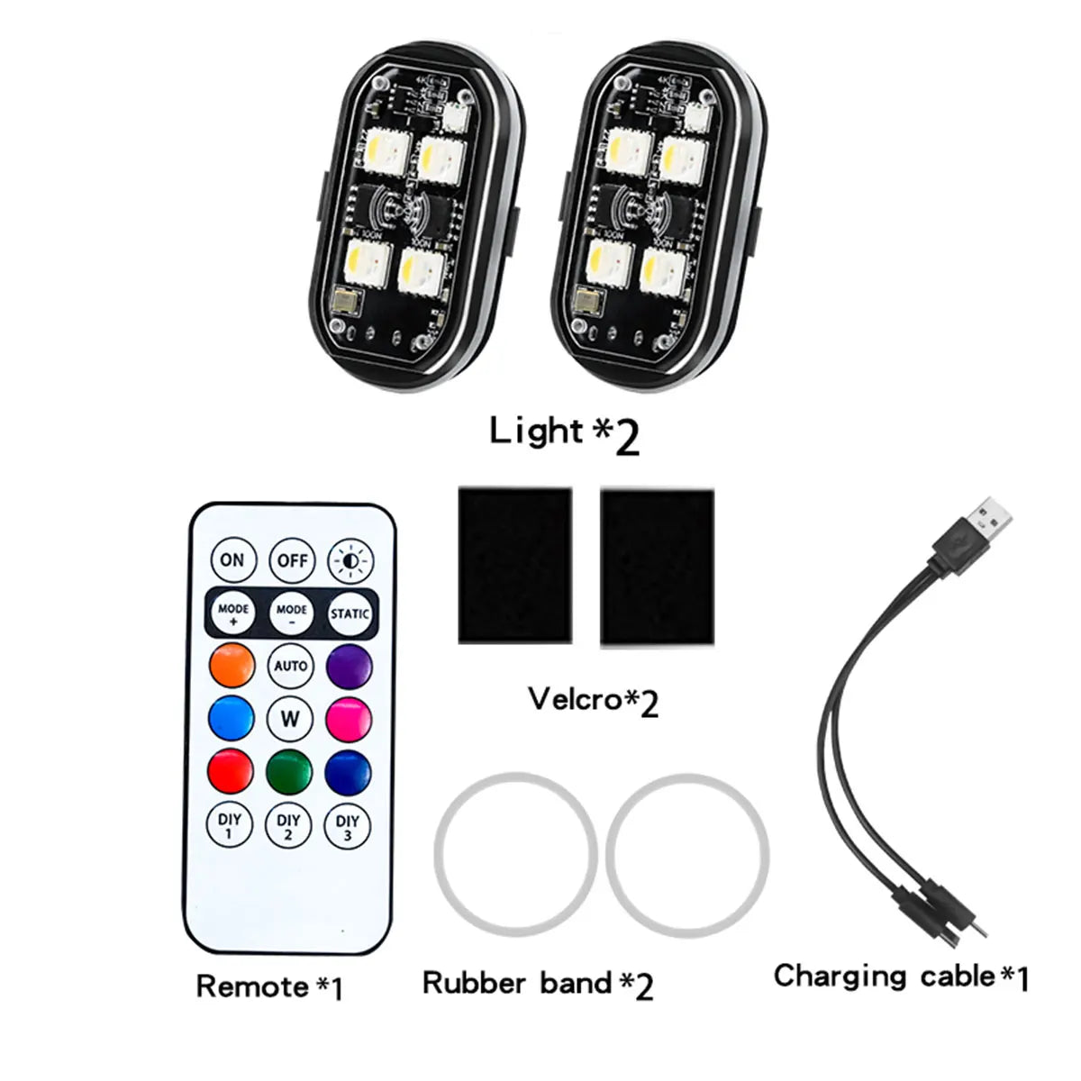 مجموعة إضاءة تحذير لاسلكية ستروب LED