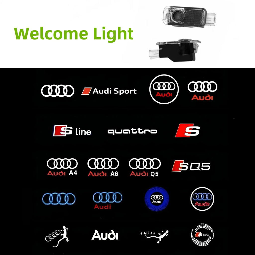 مصابيح أودي LED ضوئية للترحيب على الأبواب