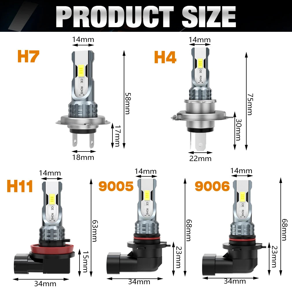مصباح أمامي LED XSTORM H7 بقوة 80 واط و20000 لومن بتقنية Canbus