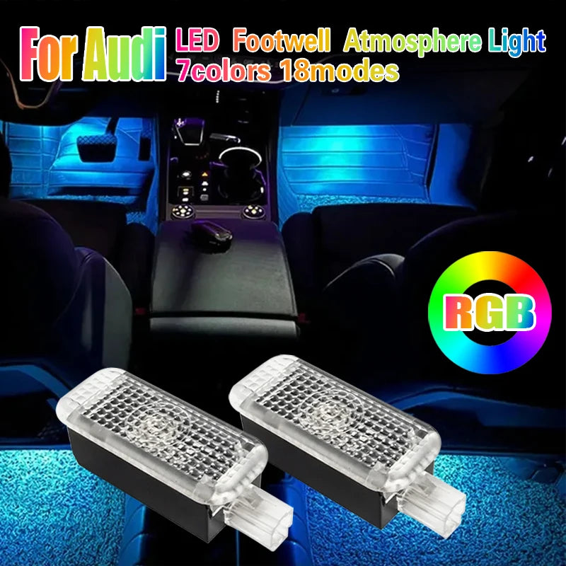 طقم إضاءة محيطية LED للأقدام من أودي