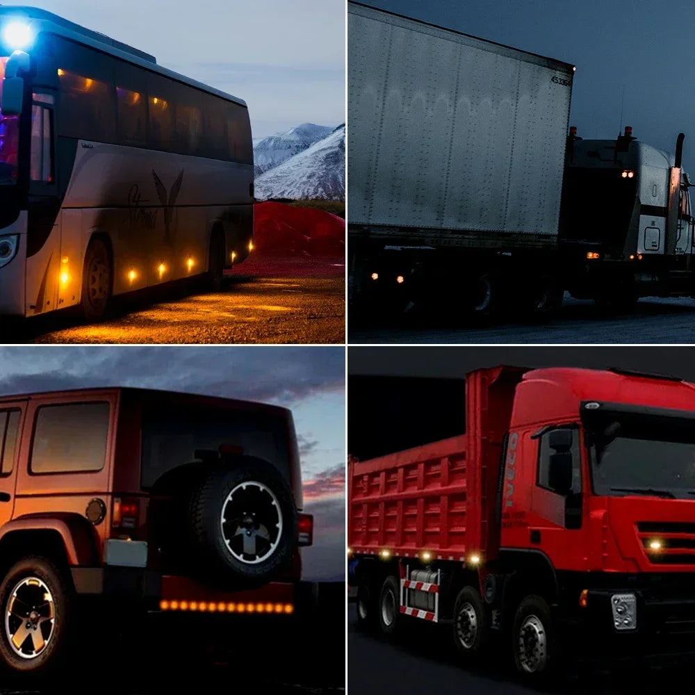 مصباح جانبي LED DRL مقاوم للماء 12 فولت