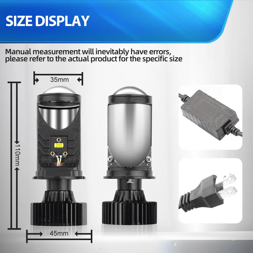 H4 LED Projector Lens 180W Canbus