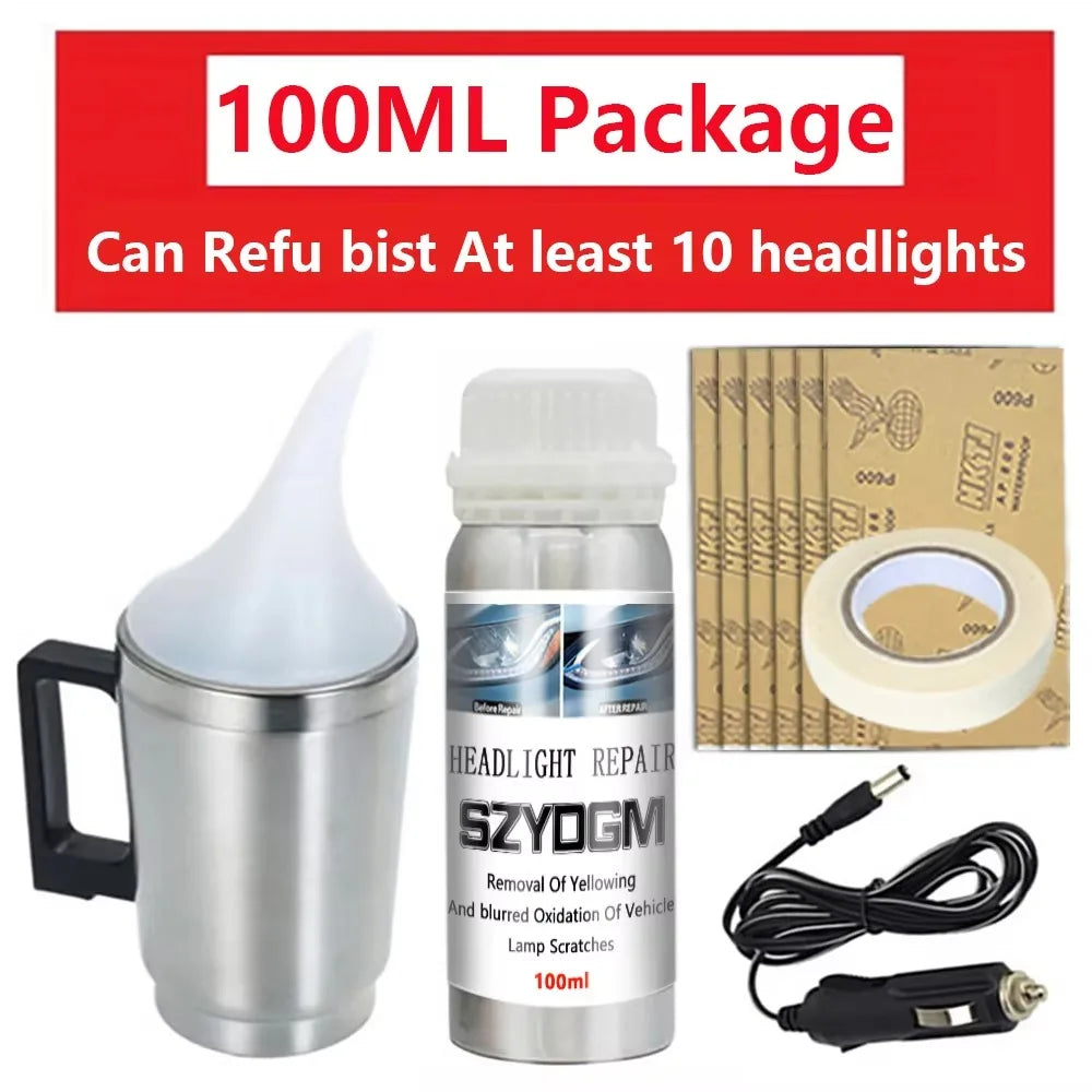 Car Headlight Restoration Kit