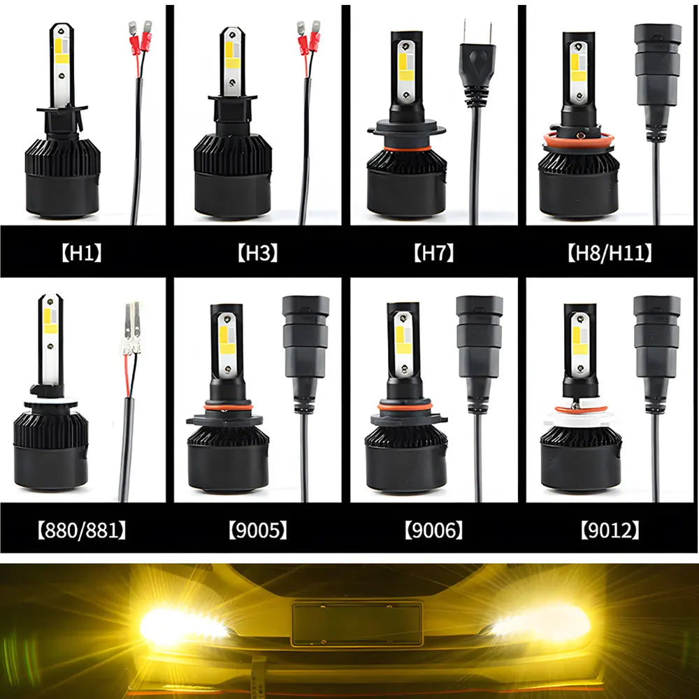 طقم مصابيح أمامية LED ستروب بأربعة ألوان S2