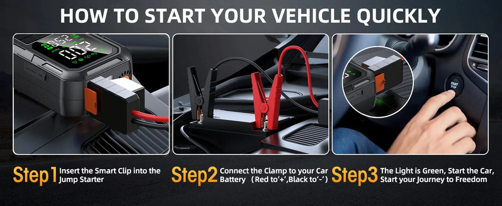 4-in-1 Car Jump Starter & Air Compressor