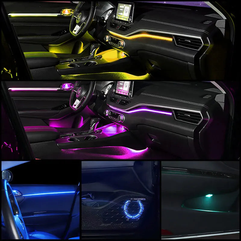 مجموعة إضاءة داخلية للسيارة 22 في 1 RGB