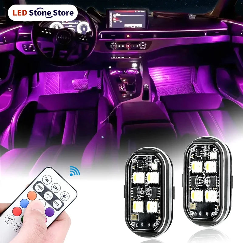 مصباح ستروب LED لاسلكي 8 ألوان قابل لإعادة الشحن
