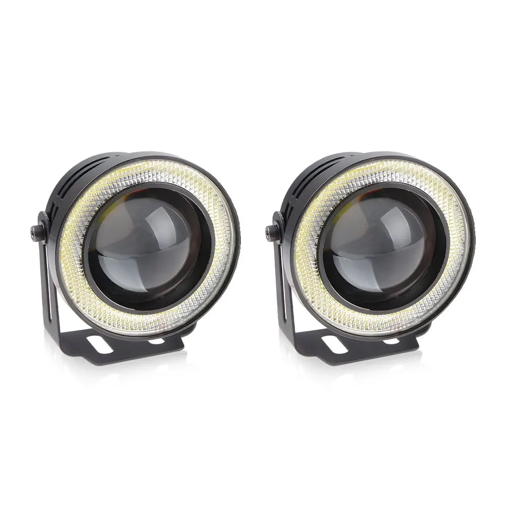 مصابيح ضباب LED DRL بقوة 30 واط، عين الملاك، 12 فولت