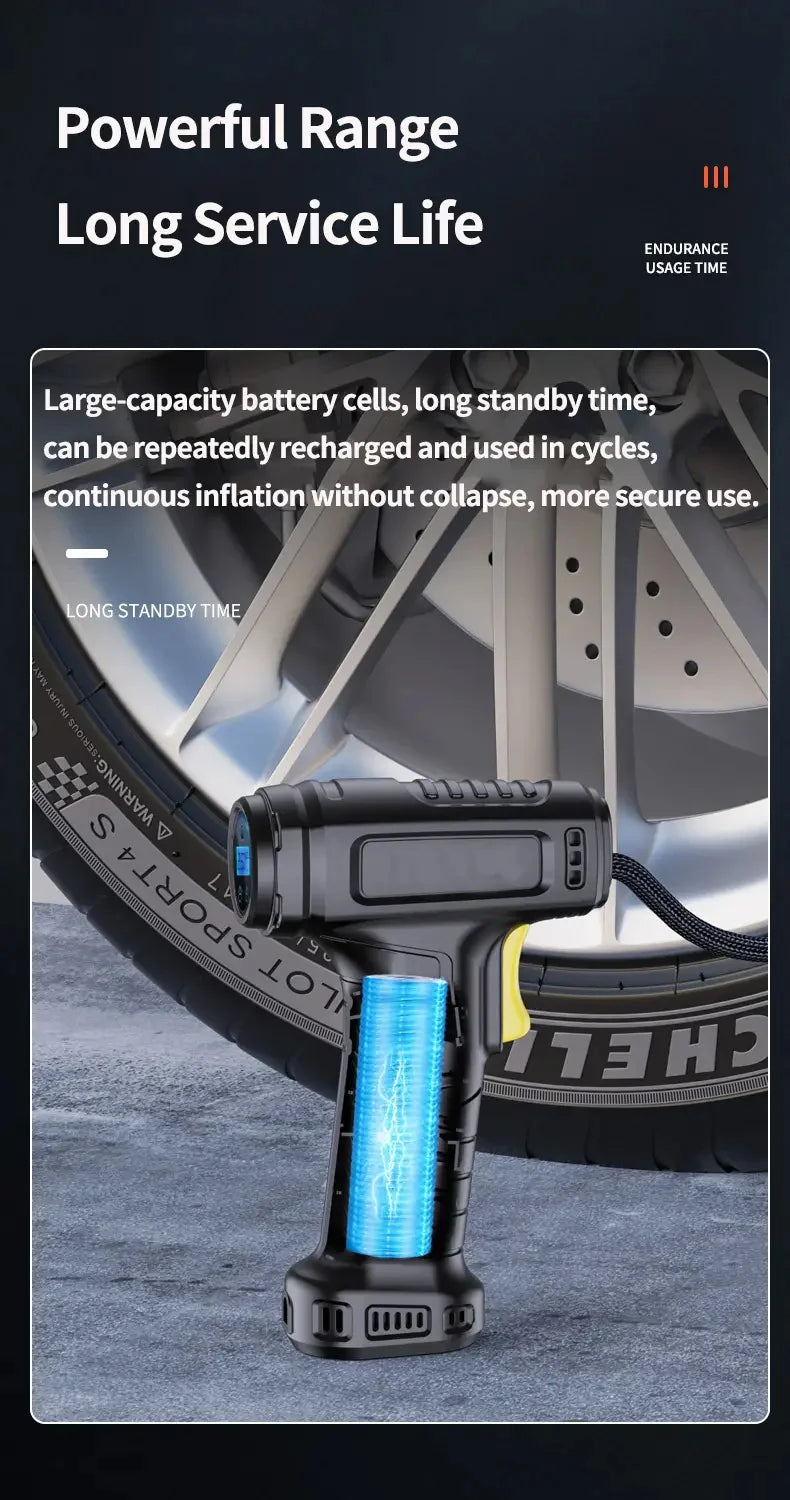 120W Portable Tire Inflator Pump