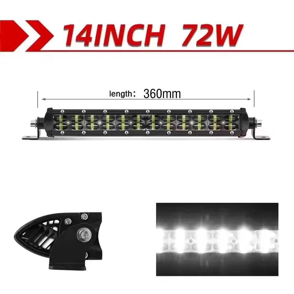6D LED Light Bar 2-Row 4x4 12V/24V