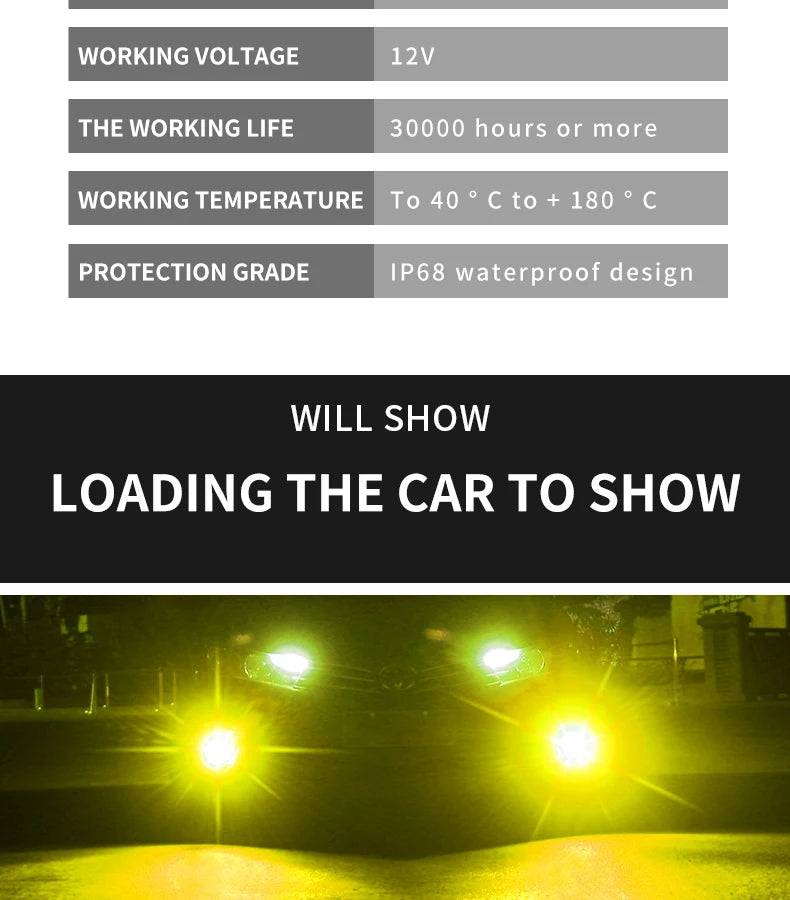H11 Dual Color LED Laser Fog Light