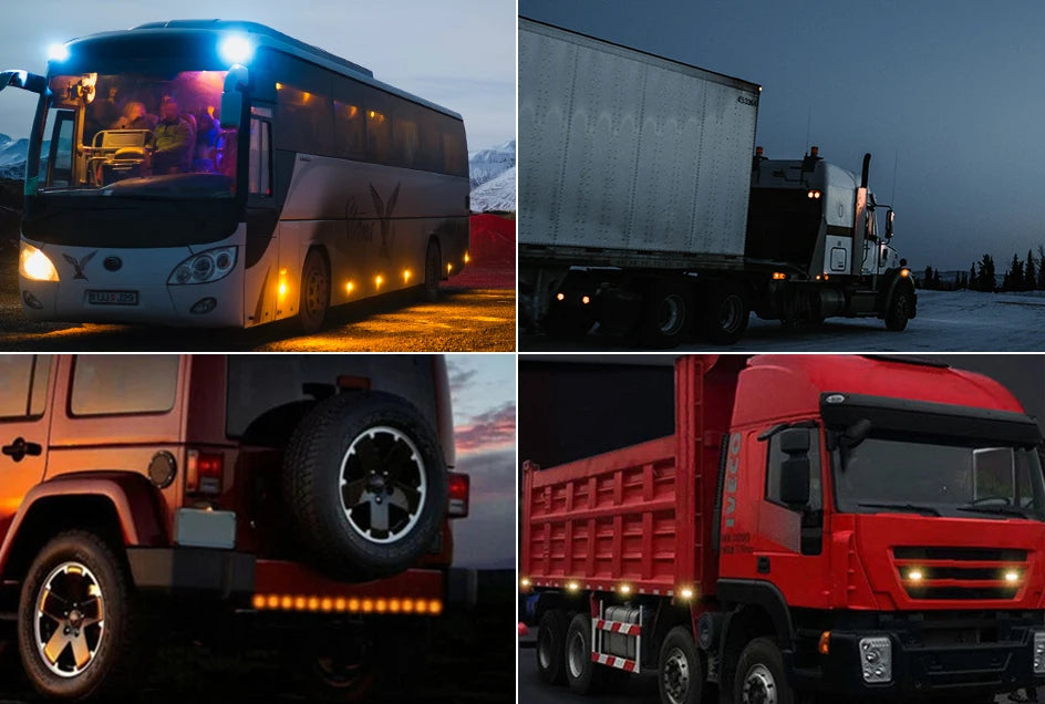 مصباح جانبي LED DRL مقاوم للماء 12 فولت