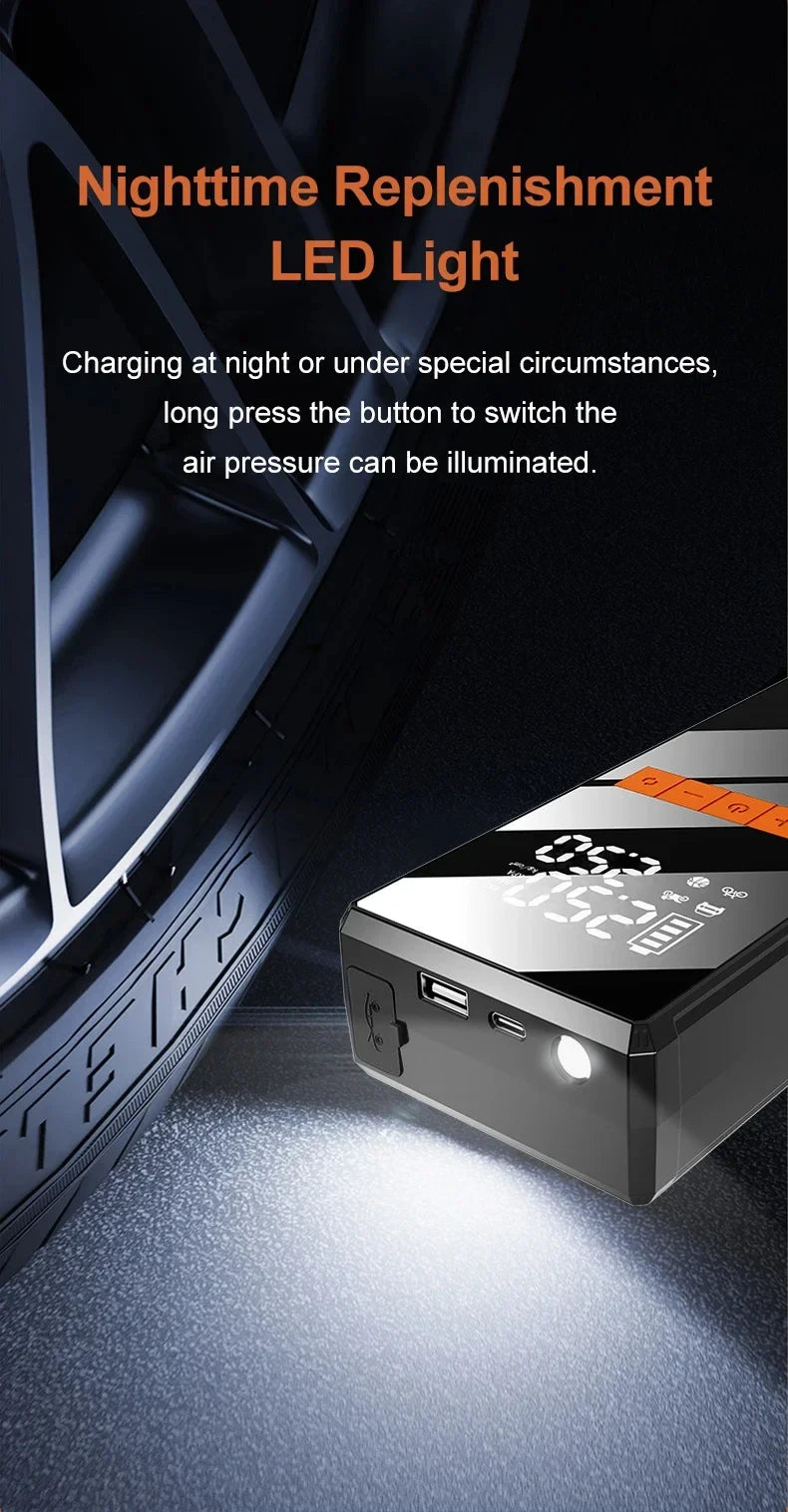 4-in-1 Car Jump Starter & Air Compressor