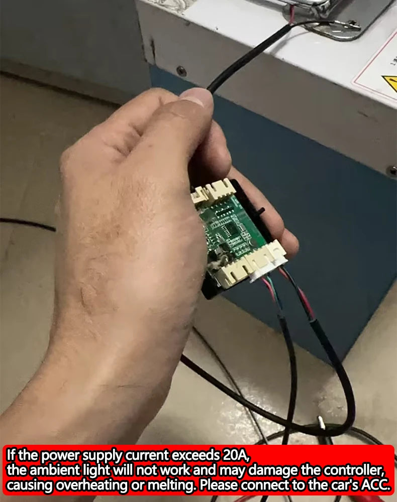 طقم إضاءة داخلية للسيارة بـ 64 لونًا RGB مع تطبيق