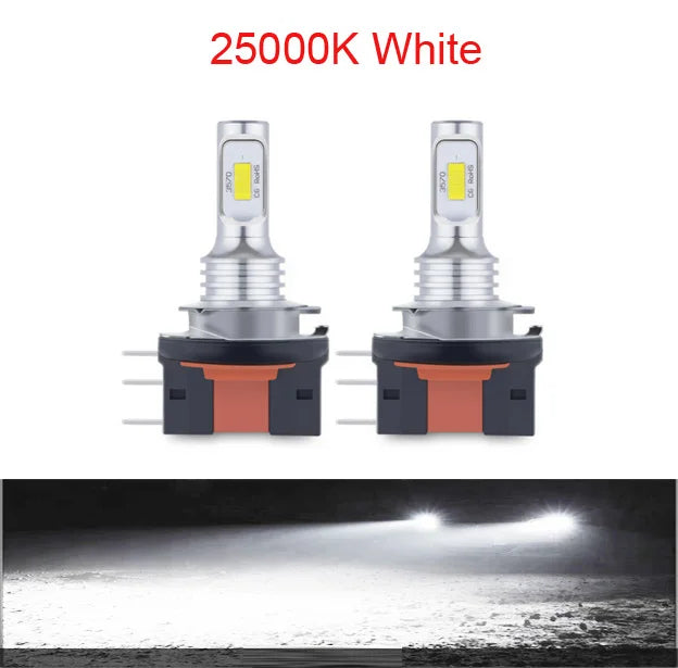 H15/H11B مصباح أمامي LED 30000 لومن (قطعتان)