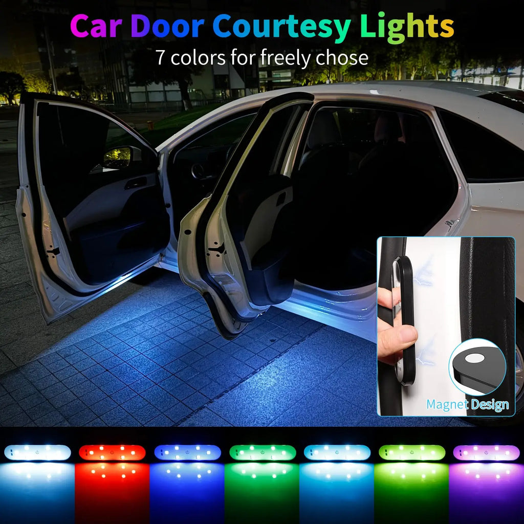 Car Door LED Warning Welcome Light USB