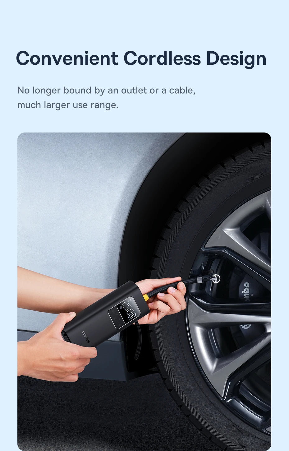 منفاخ إطارات لاسلكي من Baseus
