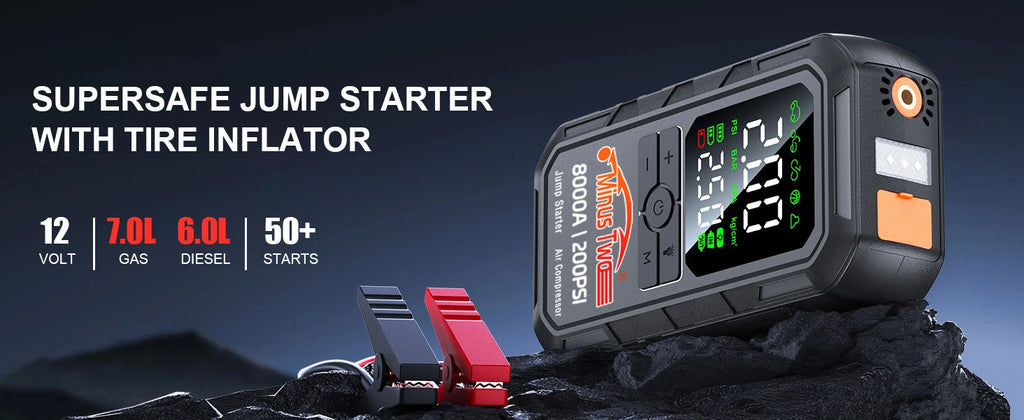 4-in-1 Car Jump Starter & Air Compressor