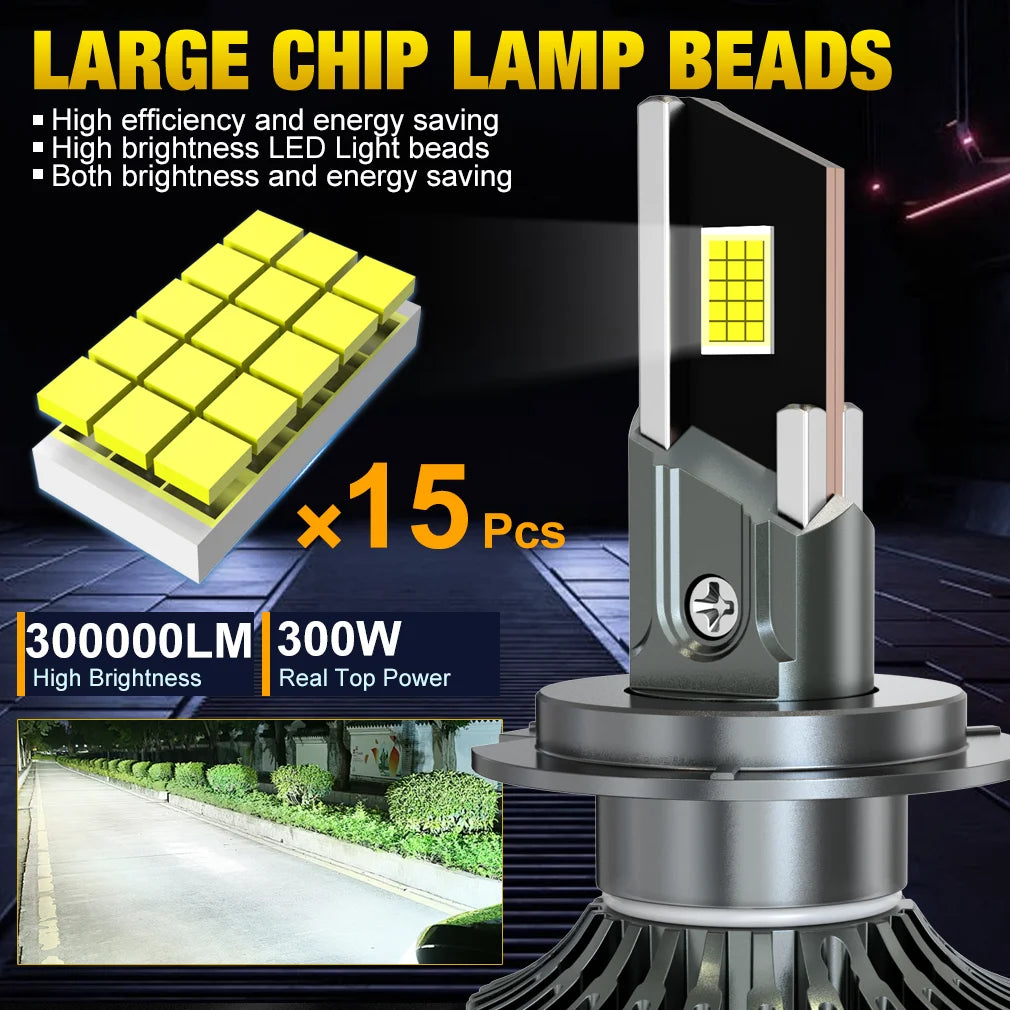 كشاف أمامي S&D LED بقوة 300 واط و 300000 لومن بتقنية Canbus