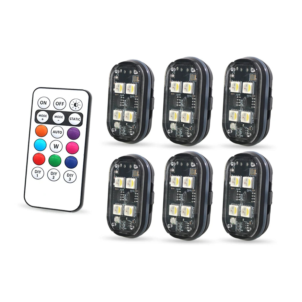 مصباح ستروب LED لاسلكي 8 ألوان قابل لإعادة الشحن