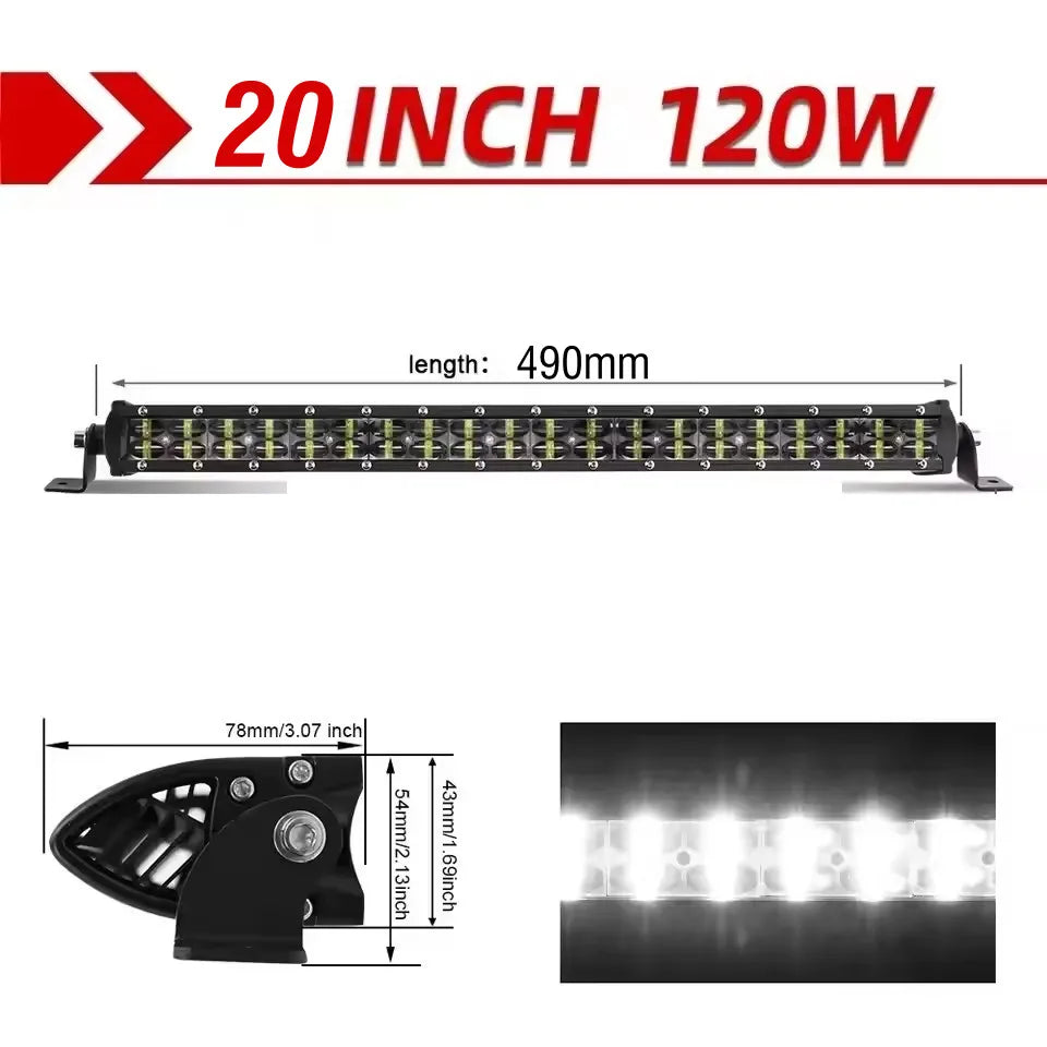 شريط إضاءة LED ثلاثي الأبعاد بصفين 4x4 12 فولت/24 فولت
