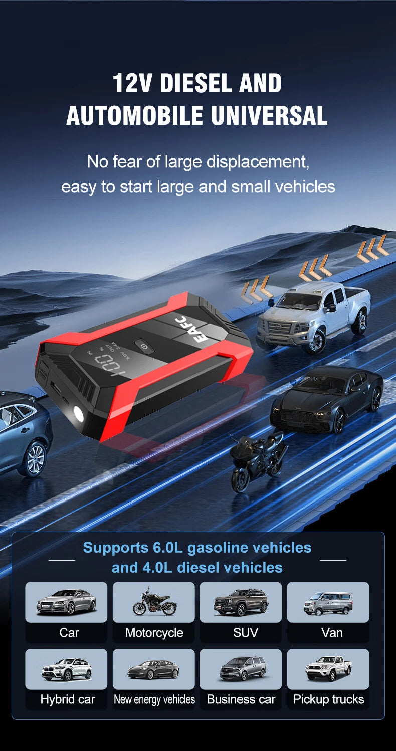 Portable 2000A Jump Starter 12V