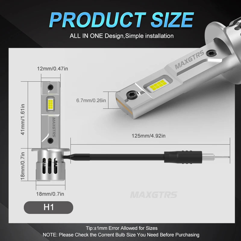 MAXGTRS H1 مصباح أمامي LED 20000 لومن كانباص