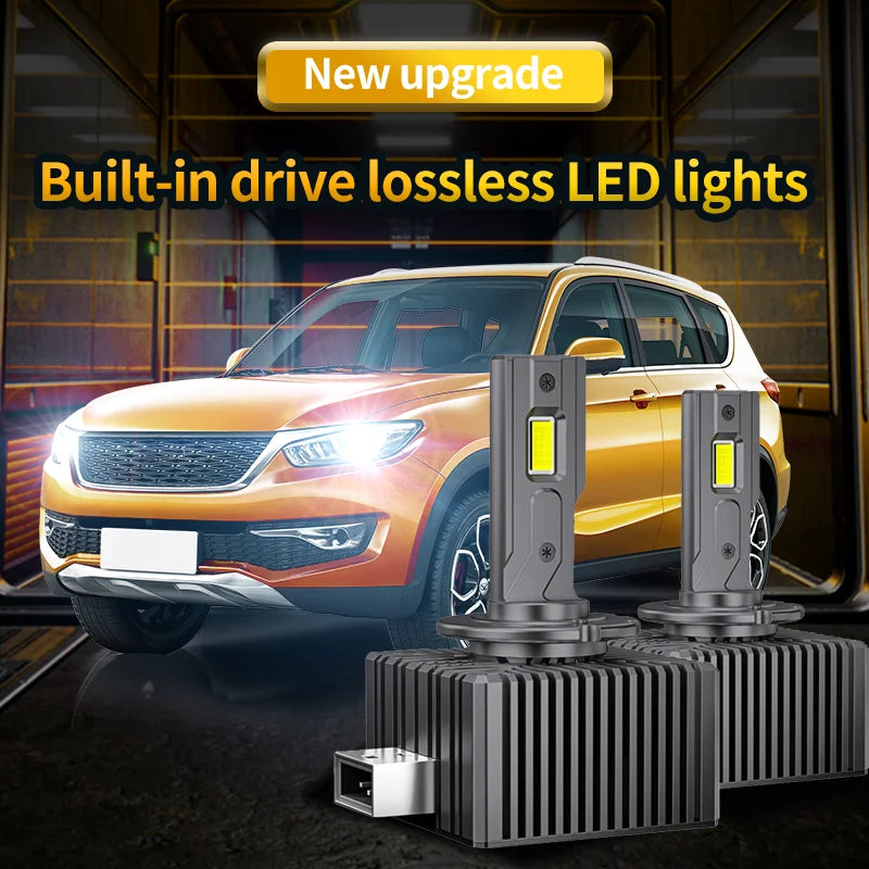 مصباح أمامي LED D1S–D8S بقوة 35 واط و30000 لومن مع نظام Canbus