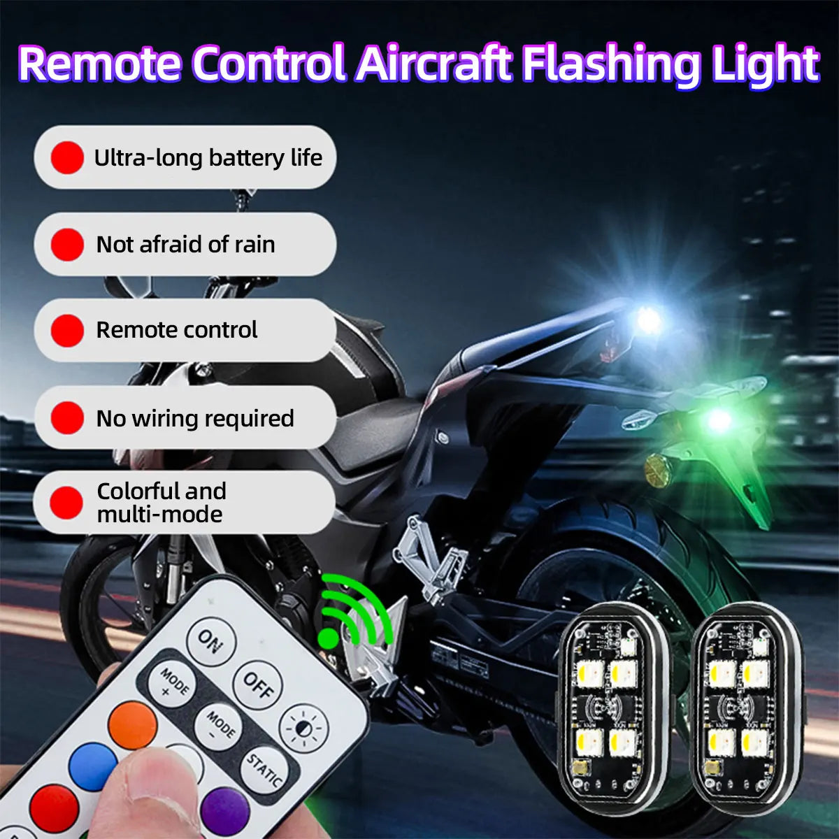 مجموعة إضاءة تحذير لاسلكية ستروب LED