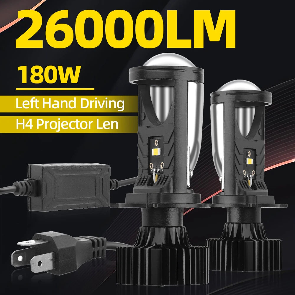 H4 LED Projector Lens 180W Canbus