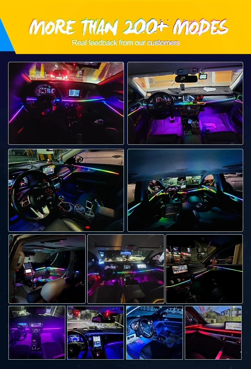 طقم إضاءة داخلية RGB 22 في 1 لسيارات BMW الفئة الثالثة