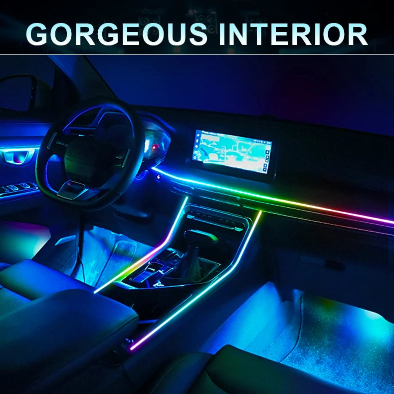 إضاءة محيطية للسيارة 18 في 1 RGB 64 لونًا