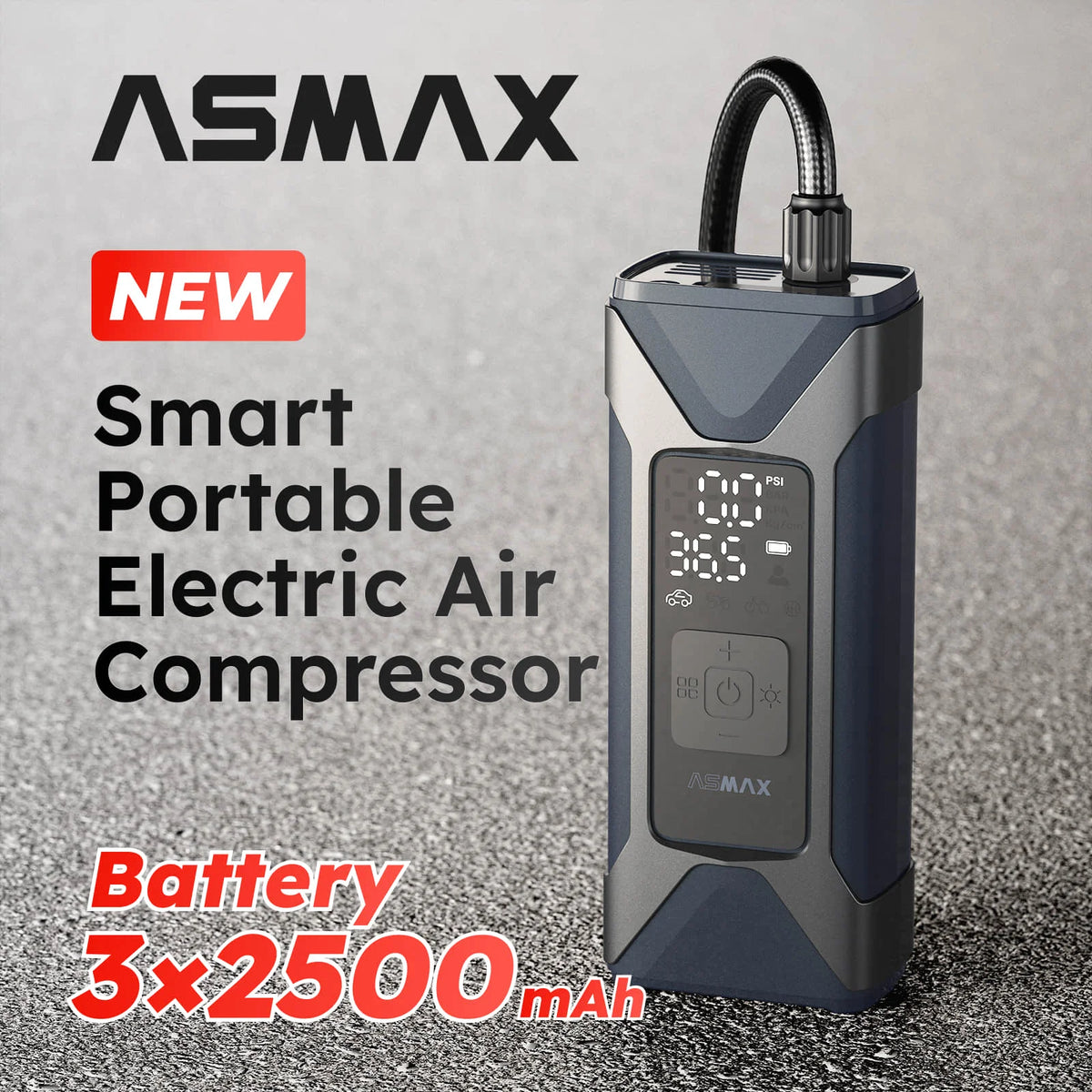 ASMAX 160PSI Portable Tire Inflator