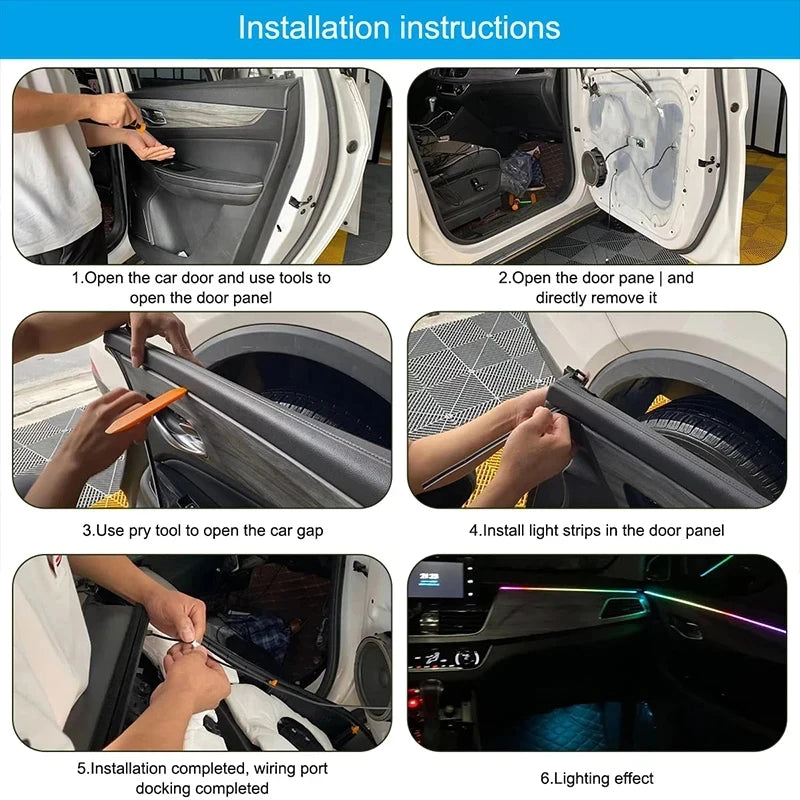 طقم إضاءة داخلية RGB 22 في 1 لسيارات BMW الفئة الثالثة