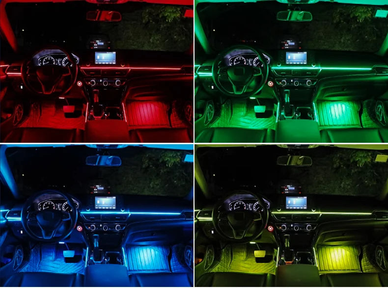 إضاءة محيطية للسيارة 18 في 1 RGB 64 لونًا