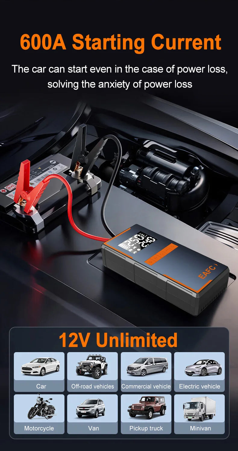 All-in-One Car Jump Starter & Air Pump