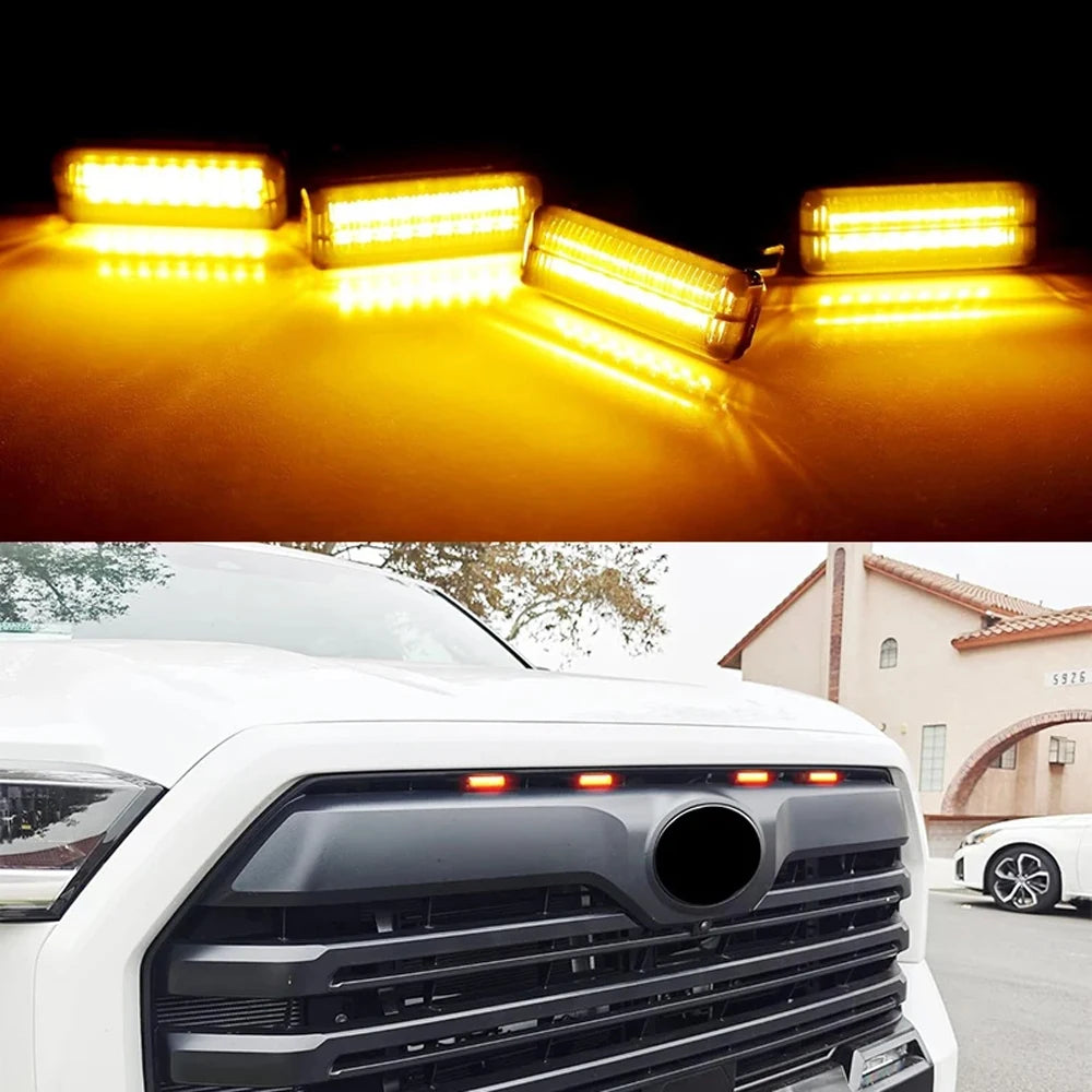 18 مصباح LED للسيارة، مصباح شبك أمامي للقيادة النهارية 12 فولت
