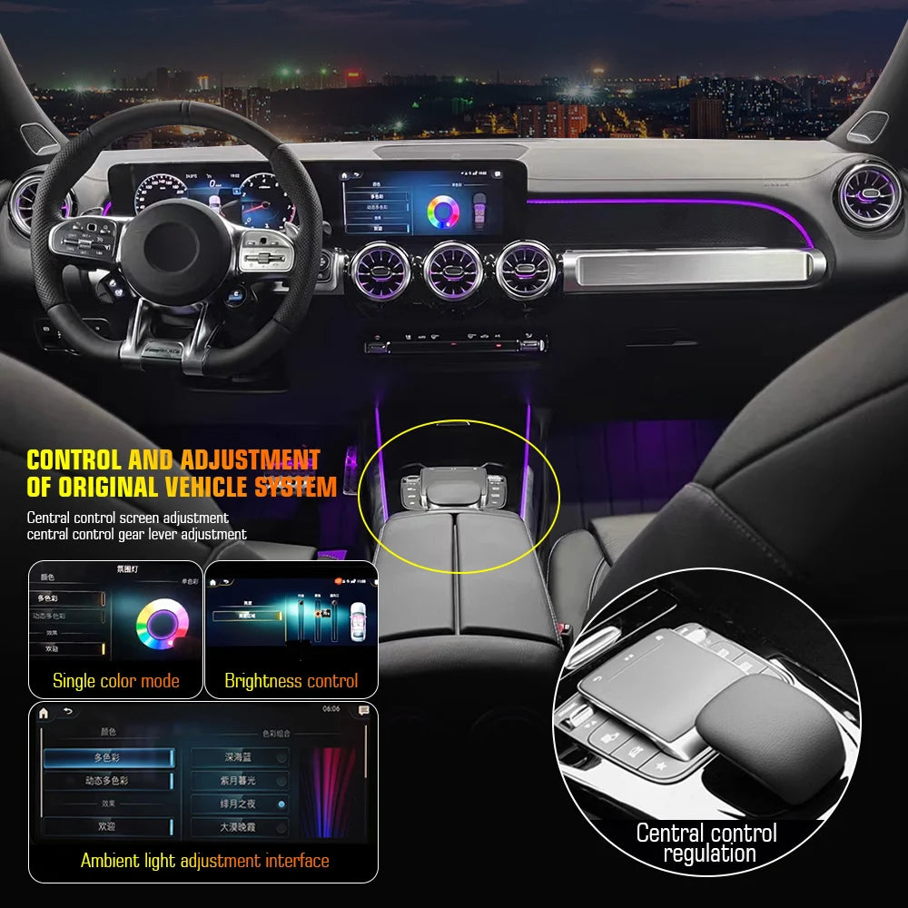 Mercedes Ambient Air Vent LED 64 Colors