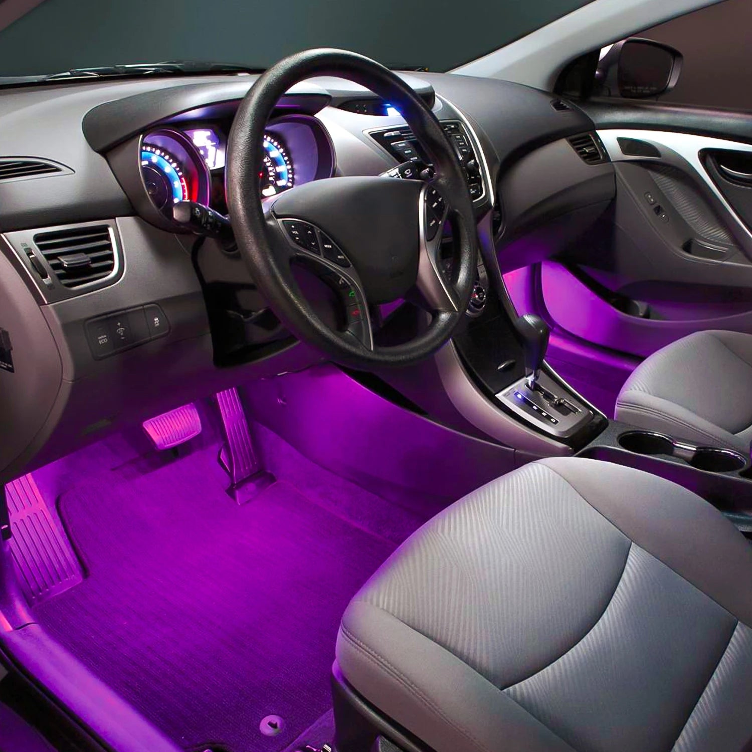 إضاءة داخلية للسيارة USB RGB شرائط إضاءة 4 قطع