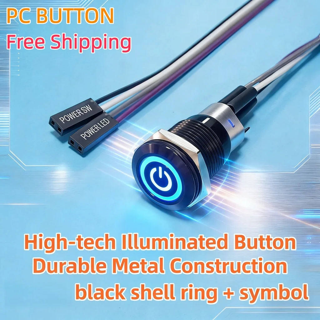 LED Push Button Switch 12/16/19/22mm