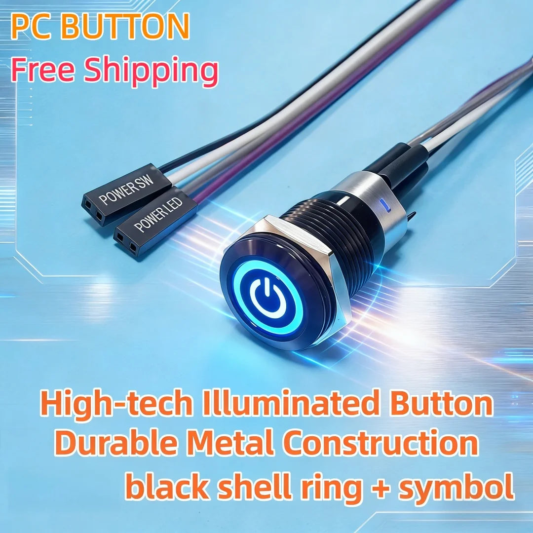 LED Push Button Switch 12/16/19/22mm