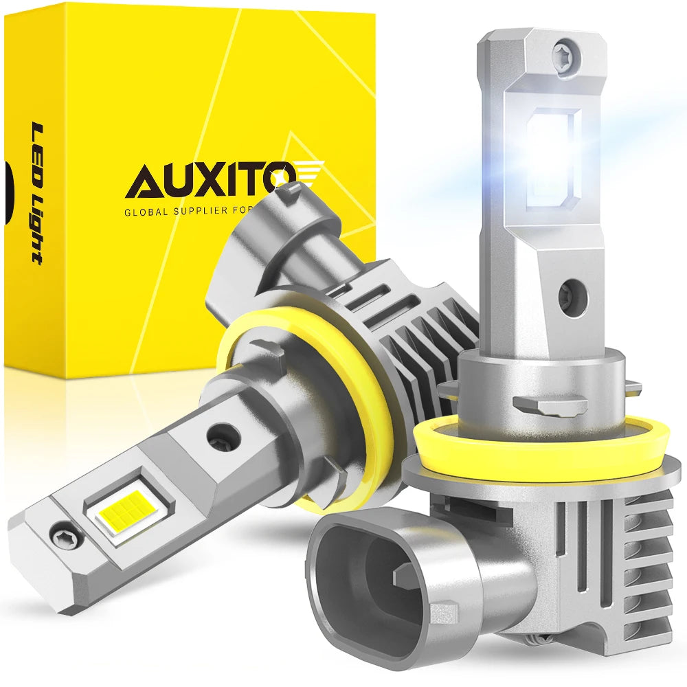 مصباح أمامي LED من AUXITO طراز M6 H11 بتقنية Canbus