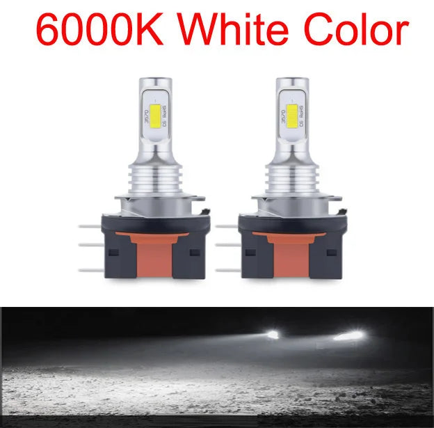 H15/H11B مصباح أمامي LED 30000 لومن (قطعتان)